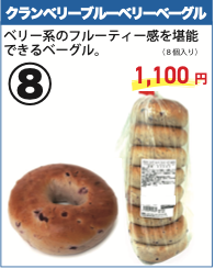 クランベリーブルーベリーベーグル