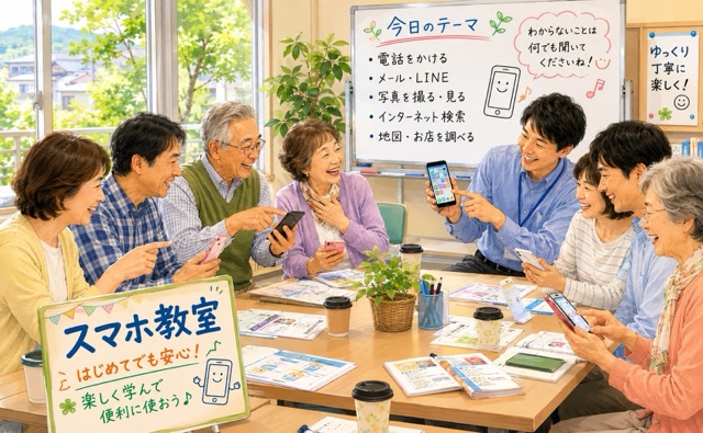 スマホ教室のイメージ図